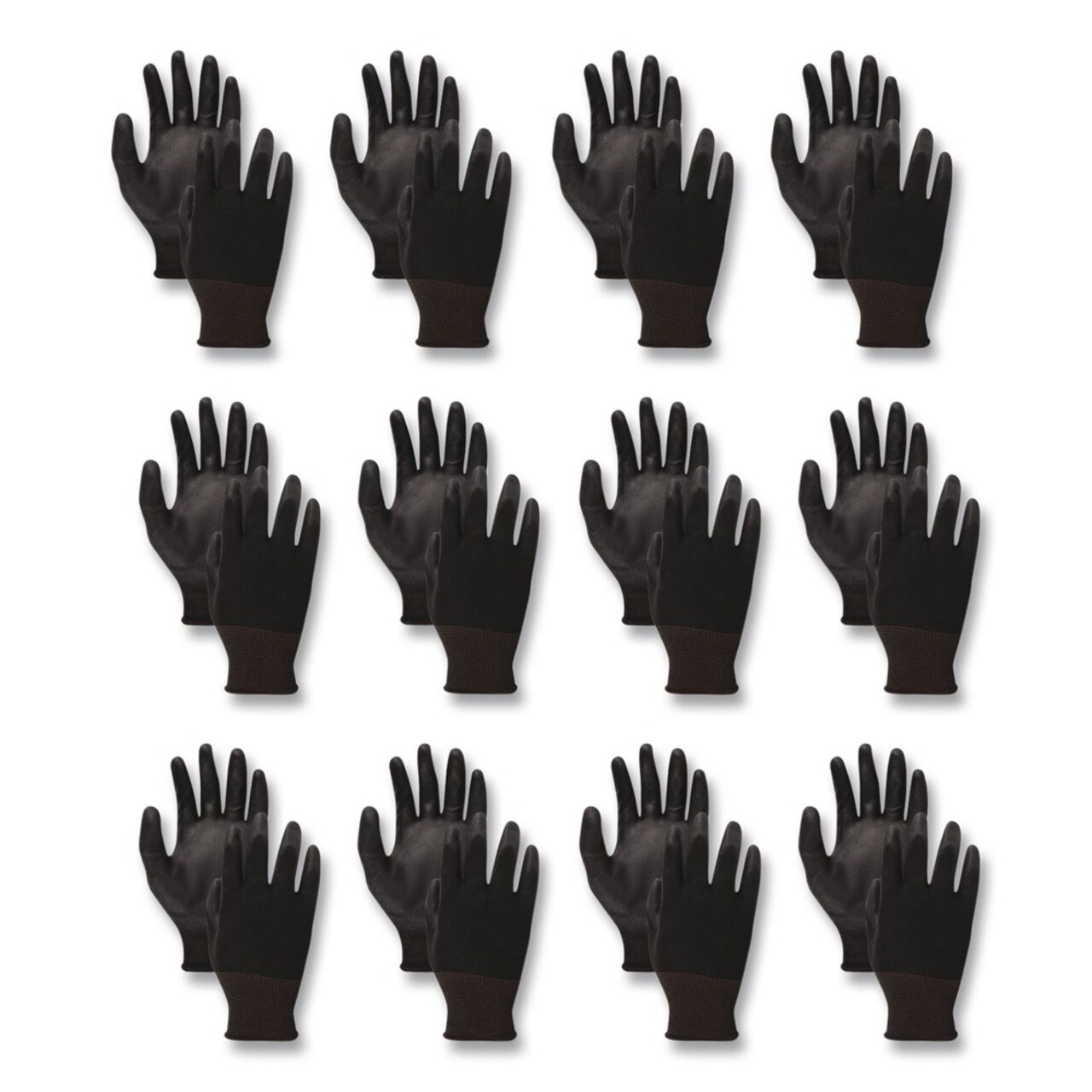 Boardwalk Palm Coated Cut-Resistant HPPE Glove - Size 8 Medium, Salt and Pepper/Black (1-Dozen)